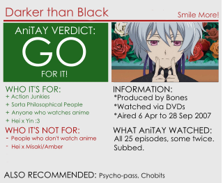 Illustration for article titled Darker than Black: The Ani-TAY Review